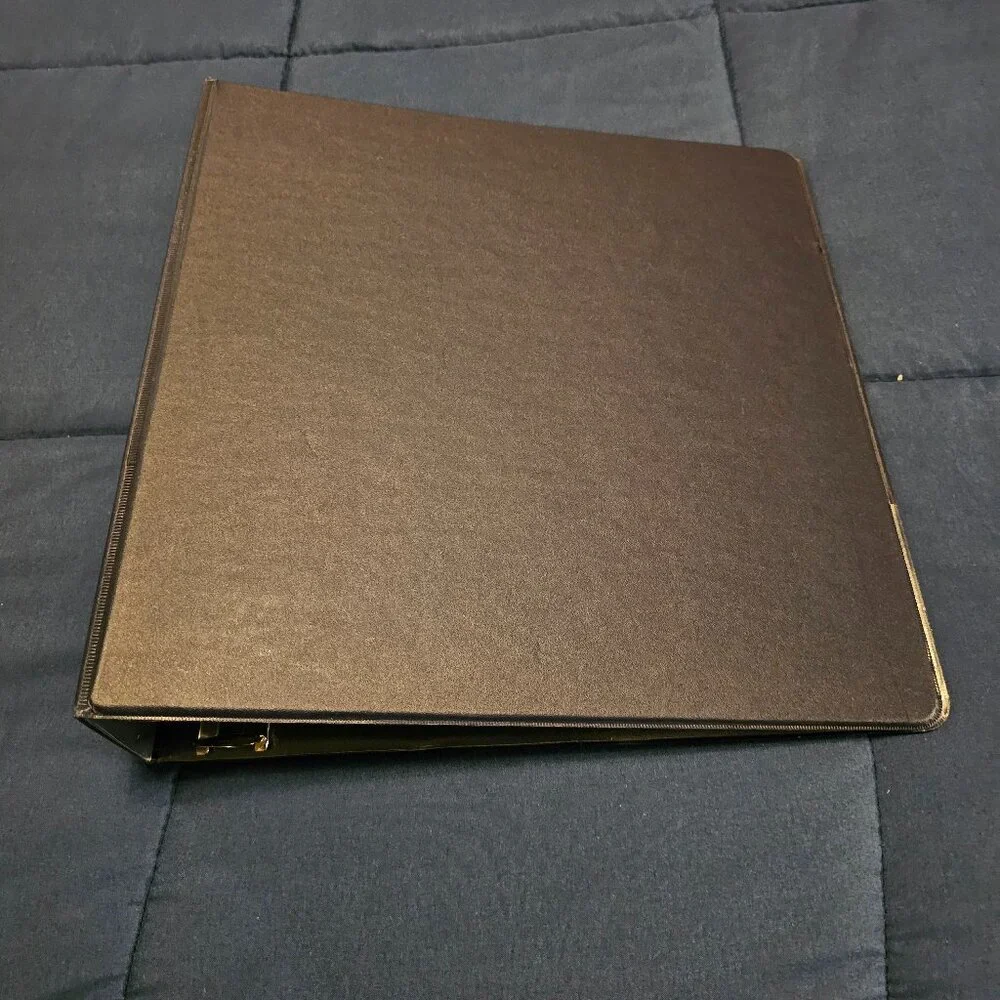 school smart navy blue binder non-view three round rings 2